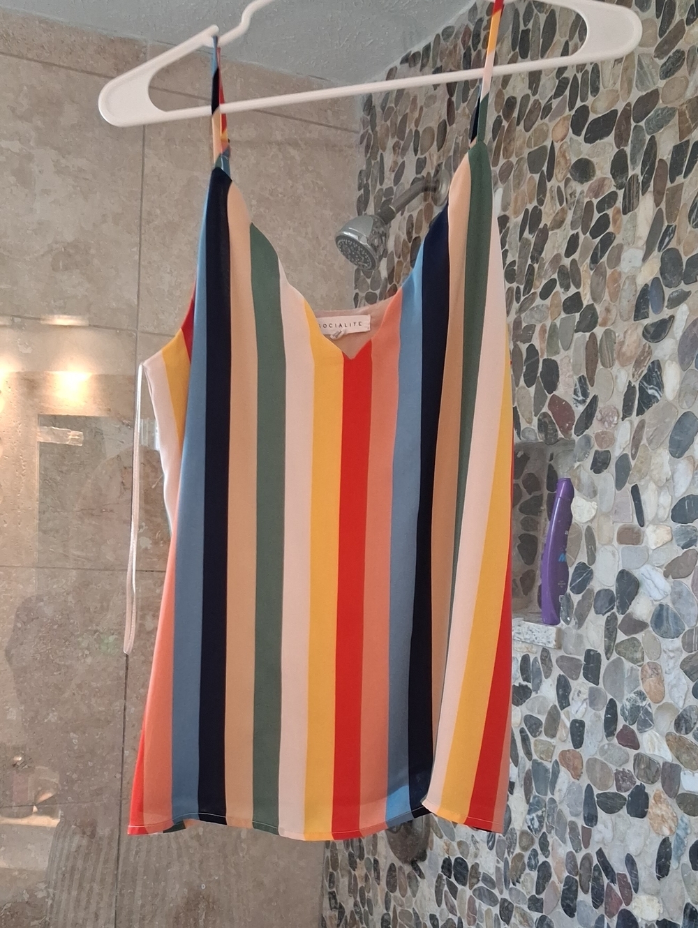 Stylish Multicolor Stripe V-Neck Camisole